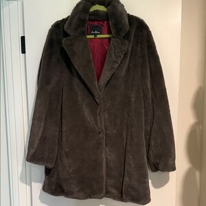 Sam Edelman Charcoal Gray Faux Fur Jacket - NEVER WORN!